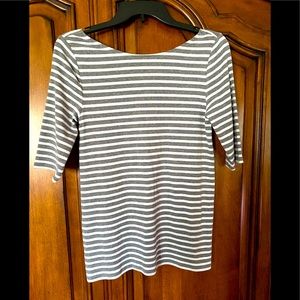 Old Navy Low cut back 1/2 sleeve shirt Gre…
